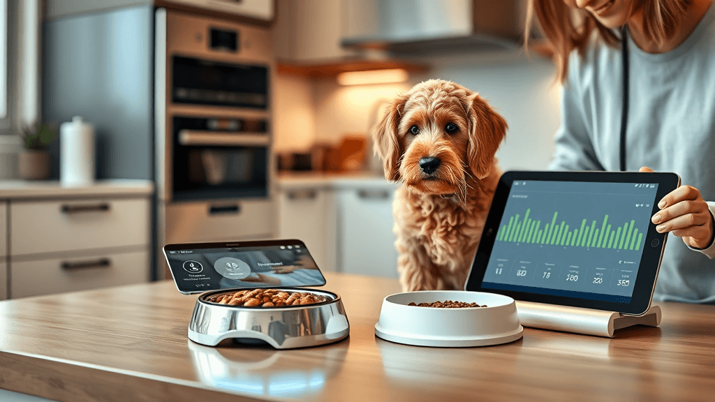 Cozinha moderna com pet e tecnologia (1)